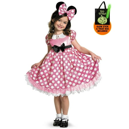 Disney Mickey Mouse Clubhouse Pink Minnie Mouse Glow in the Dark Toddler Costume Treat Safety Kit