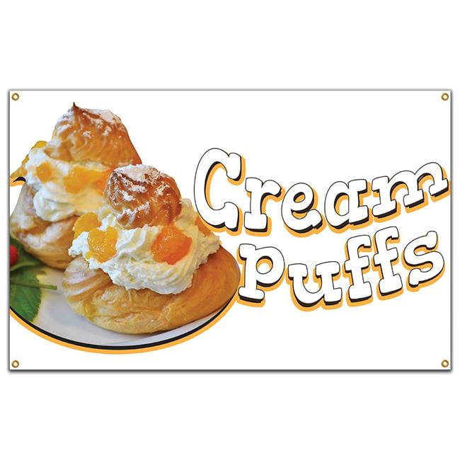 SignMission B-60 Cream Puffs19 60 In. Concession Stand Food Truck ...