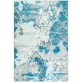 thumbnail image 2 of Wondo Modern Abstract Area Rugs 4x6, Washable Rugs for Living Room Soft Rugs for Bedroom, Blue, 2 of 8