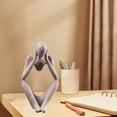 thumbnail image 4 of thinsony Thinker Sculpture Figurine Home Statue Modern Bookcase Decor focus, 4 of 9