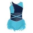 thumbnail image 3 of Choomomo Kids Girls Ballet Dance Tutu Dress Latin Dance Leotard Hip Hop Jazz Performance Outfits Bodysuit Light Blue 10, 3 of 5