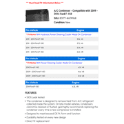 A/C Condenser - Compatible with 2009 - 2014 Ford F-150 2010 2011 2012 2013
