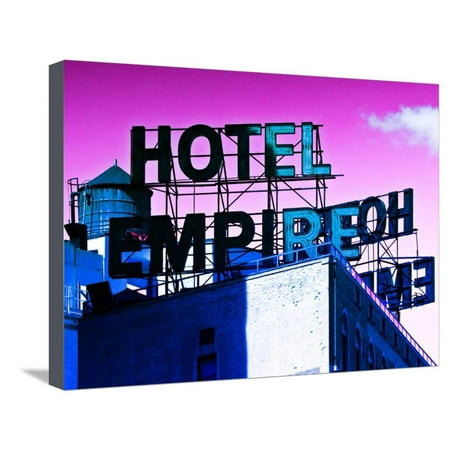 Nyc Hotel With Balcony Rooftop, Hotel Empire, Footsteps of Gossip Girls in NYC, Upper West Side of Manhattan, New York Stretched Canvas Print Wall Art By Philippe Hugonnard ()