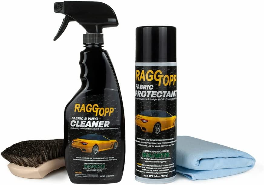 RAGGTOPP Fabric Convertible Top Cleaner & Protectant Kit with Brush