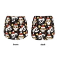 thumbnail image 6 of Uemuo Cute Dog Panda Pattern Women's Athletic Shorts High Waisted Running Shorts with Liner Pockets Gym Elastic Workout Shorts-Small, 6 of 9