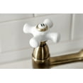 thumbnail image 4 of Kingston Brass KS1273PXBS Heritage Bridge Kitchen Faucet with Brass Sprayer, Antique Brass, 4 of 5