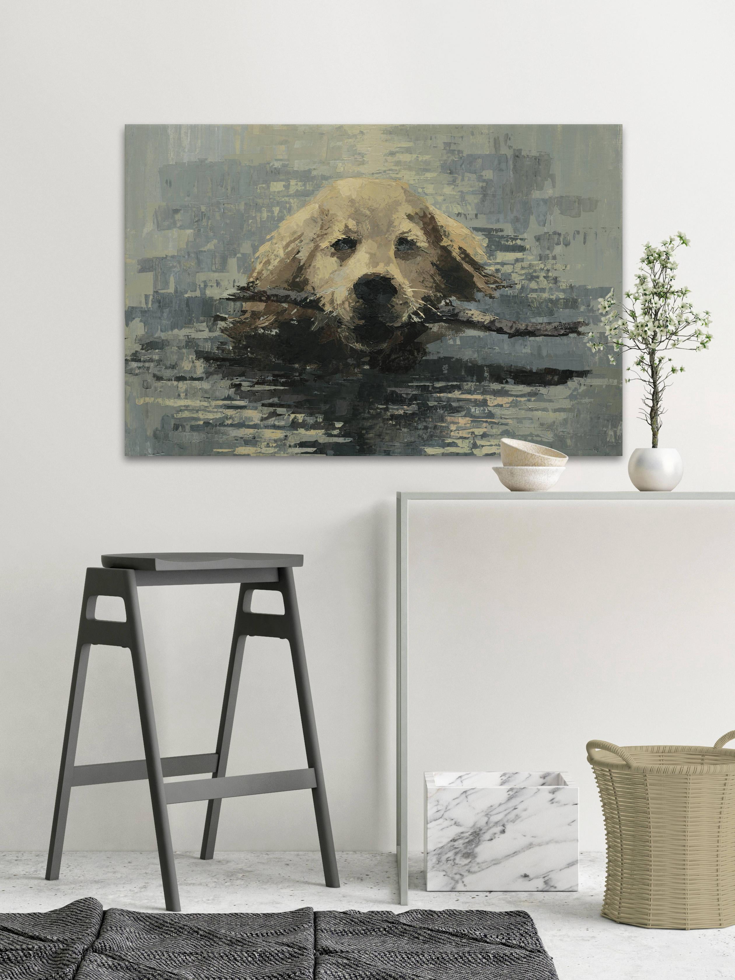 Marmont Hill Obedient Dog Canvas Wall Art