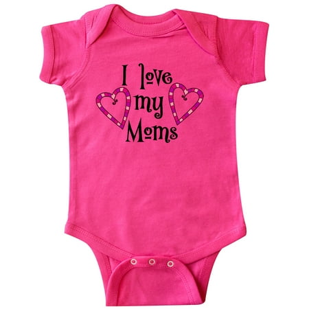 

Inktastic I Love my Moms- hearts Gift Baby Boy or Baby Girl Bodysuit