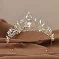 thumbnail image 2 of Yoyauz Women's Gold Crown Crystal Princess Tiara Crystal Queen's Crown Wedding, Bridal Hair Ornament Birthday Prom, Beauty Pageant Party  Barmitzvah Rite of Passage, Photo Props, 2 of 6