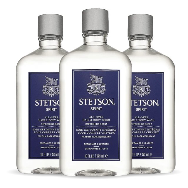 Gel de baño Personal Care Stetson para todo el cabello y el cuerpo, 480 ml, paquete de 3