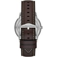 thumbnail image 3 of Fossil Mens Neutra Quartz Stainless Steel and Leather Multifunction Moonphase Watch, Color: Silver, Brown Model: FS5905, 3 of 5