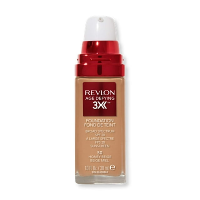Base líquida Revlon Antienvejecimiento, 3 veces para maquillaje facial, 30 ml