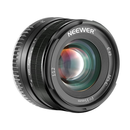Image of Neewer 35mm F1.2 Large Aperture Prime APS-C Aluminum Lens for Fuji X Mount Mirrorless Cameras X-A1 X-A10 X-A2 X-A3 X-AT X-M1 X-M2 X-T1 X-T10 X-T2 X-T20 X-Pro1 X-Pro2 X-E1 X-E2 X-E2s