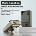 thumbnail image 4 of 199-Speed Digital Display Waist Fan with LED Light USB Rechargeable Clip-On Fan for Outdoor Construction, 4 of 9