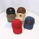 thumbnail image 3 of BR Elegante sombrero de béisbol de lona beige para mujer, sombrero para el sol con lengua de pato, suave y lavado, con etiqueta de cuero, 3 of 3