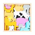 thumbnail image 4 of Kids Wooden Vehicle Food Number Animal Cognition Puzzle Learning Educational Toy, 4 of 9