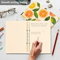 thumbnail image 4 of FORMRS 1-Subject Spiral Notebook 8" x 5" College Ruled 60 Refillable Sheet A5 Hard Cover, 2 Pack, Beige Citrus Leaves, 4 of 7
