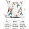 thumbnail image 4 of Brown and Teal Leaf Pillow Covers 18x18 Inch Set of 2 Vintage Blue Tan Leaves Pillow Covers Modern Outdoor Pillowscase Linen Square Cushion Covers for Sofa Couch Bedroom Living Room Home Decor, 4 of 6