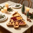 thumbnail image 4 of Christmas Decorations Indoor Outdoor, Shaped Divided Serving Tray for Snack Candy and Nut Mix, Rustic Accent for Table Counter Party, 4 of 6