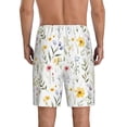 thumbnail image 4 of Lsque Watercolor Floral A Mens Sleep Pajama Shorts,Short Pajama Pants, Cotton Ultra-Soft Knit-3X-Large, 4 of 9