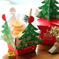thumbnail image 5 of Yucurem 1 Pack Mini Christmas Treat Gift Boxes, 3D Small Christmas Tree Shape Apple Gift Box Xmas Candy Box for Christmas Eve Holiday Party Favors Supplies, 5 of 8