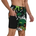 thumbnail image 3 of Balery Dinosaur Skeleton Mens Swim Trunks Swim Shorts for Men Quick Dry Inseam Beach Shorts with Compression Liner Pocket-3X-Large, 3 of 9