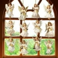 thumbnail image 5 of Set of 12 Pieces Angel Christmas Ornaments Wooden Christmas Tree Decorations, Retro Small Angel Hanging Decorations Figure for Crafts Gift Holiday Tags Party (Vintage Angels), 5 of 5