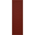 thumbnail image 5 of Ekena Millwork 18"W x 76"H True Fit PVC Single Panel Chevron Modern Style Fixed Mount Shutters, Pepper Red (Per Pair - Hardware Not Included), 5 of 8