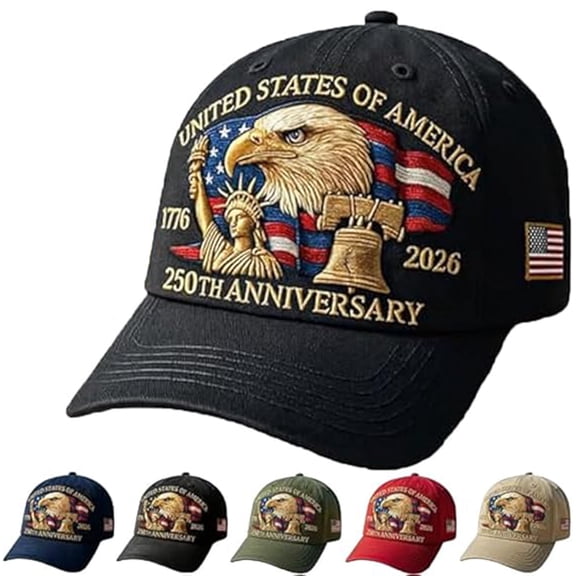 250 Anniversary USA Hat - 250 Year 1776-2026 American Patriots Hat, Retro US 250th Anniversary Casual Cap for Men Women Gifts