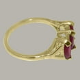thumbnail image 4 of LBG British Made 14k Yellow Gold Natural Ruby Womens Anniversary Ring - 33 size options - Size 6.5, 4 of 5