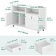 thumbnail image 2 of Archivador, Archivador con Cerradura, Soporte para Impresora, 2 Cajones, 3 Compartimentos Abiertos, Adecuado para Estudio u Oficina, 96,6 × 34 × 65,8 cm (Blanco), 2 of 6