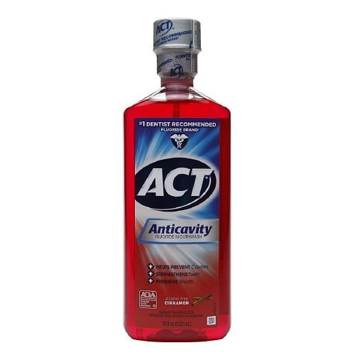 Act Act Anticavity Fluoride Mouth Rinse Alcohol Free Cinnamon, Cinnamon