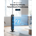 thumbnail image 3 of Dreo Tower Fan, 27ft/s Velocity Quiet Floor Fan, 90° Oscillating Fans for Indoors with 8 Speeds, 4 Modes, Remote Control, Standing Fans, Bladeless Fan, Black, Nomad DC, 3 of 9
