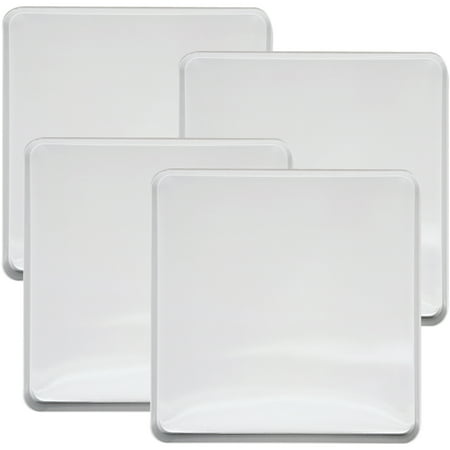 Range Kleen 4-Piece Burner Kover Set, Square, White