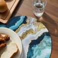 thumbnail image 4 of Round Placemats Abstract Green White Gold Marble 15 inch Set of 6 Table Mats for Dining Table Modern Art Heat Resistant Non-Slip Kitchen & Home Decorative Place Mat Set, 4 of 8