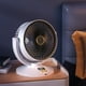 thumbnail image 5 of Ventilador de Escritorio 2025, Ventilador de Circulación de Aire para El Hogar, Dormitorio, Dormitorio de Estudiantes, Pequeño Ventilador de Escritorio, Potente y Cálido, Blanco Cálido/Blanco Dorado, 5 of 7