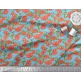 thumbnail image 2 of Soimoi Blue Cotton Poplin Fabric Leaves & Floral Fabric Prints By Yard 42 Inch Wide, 2 of 3