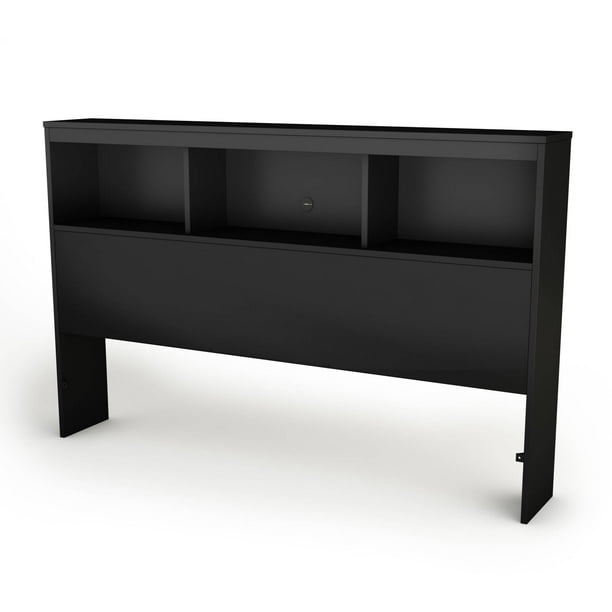 South Shore Spark Bookcase Headboard Full Black Walmart Com Walmart Com
