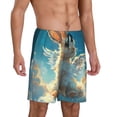 thumbnail image 2 of Sikiie Cute Angel Winged Rabbit Mens Pajama Shorts, Lightweight Lounge Pant with Pockets Soft Sleep Pj Shorts for Men3X-Large, 2 of 6
