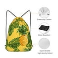 thumbnail image 5 of XMXT Unisex Drawstring Backpack for Women Men, Tropical Leaf Pineapple Waterproof Gym Bag String Bags for Shopping Sport Travel, m, 5 of 8