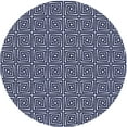 thumbnail image 1 of Ahgly Company Machine Washable Indoor Round Transitional Night Blue Area Rugs, 3' Round, 1 of 7