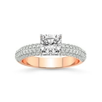 5 Carat IGI Certified Cushion Shape Lab Grown Diamond Engagement Ring | 14K Rose Gold |Casimer Side Stone Diamond Ring | FG-VS1-VS2 Quality Friendly Diamonds
