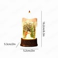 thumbnail image 2 of NWOKYZGH Christmas Snow Globe Candle, Snowman Family Scene, Swirling Glittering Candle Shaped Snow Lantern, Battery Operated Lighted Lantern for Christmas Decoration, 2 of 2