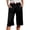 Z-Black386, variant on Women's Pants Knee Length Effortless Mid Waist Slim Fit Solid Color Comfortable Lightweight Everyday Wear Casual Bottoms For Women