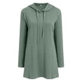 thumbnail image 5 of QHFBli Women Hooded Sweater Dress Trendy Texture Knit Casual Pullover Hoodies Loose Fit Long Sleeve Elegant Sweatshirt Fall Dress, 5 of 5