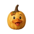 thumbnail image 2 of Cute Duck Face Halloween Pumpkin Decor 4.5 X 4.5 Inch Resin Statue for Outdoor Fall Porch Yard Home Autumn Display, 2 of 5