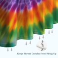 thumbnail image 6 of Colorful Rainbow Tie Dye Spiral Pattern Shower Curtain 36"x72" ,Bathroom Decorative Shower Curtains Set with 12 Hooks,Modern Waterproof Washable Shower Curtain, 6 of 6