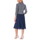 thumbnail image 3 of Conjuntos de trajes INSPIRE CHIC para mujeres de 2 piezas con contraste, vestidos A-line fluidos, chaqueta de lentejuelas XL azul oscuro, 3 of 6