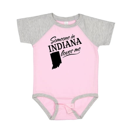 

Inktastic Someone in Indiana Loves Me Gift Baby Boy or Baby Girl Bodysuit
