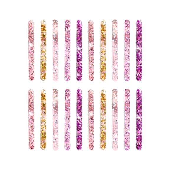 ACDANC Acrylic Ice Cream Sticks Popsicle Sticks Reusable Popsicle Sticks for Home Party Craft Sticks Colorful